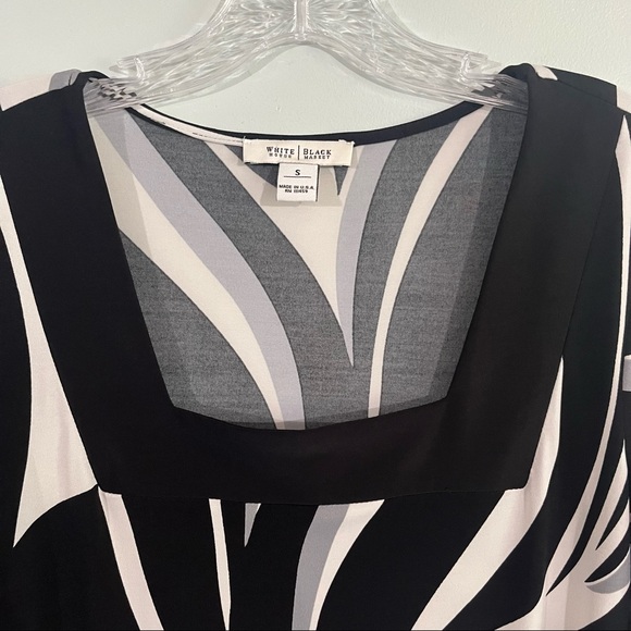 White House Black Market size small abstract pattern dress - Picture 3 of 9